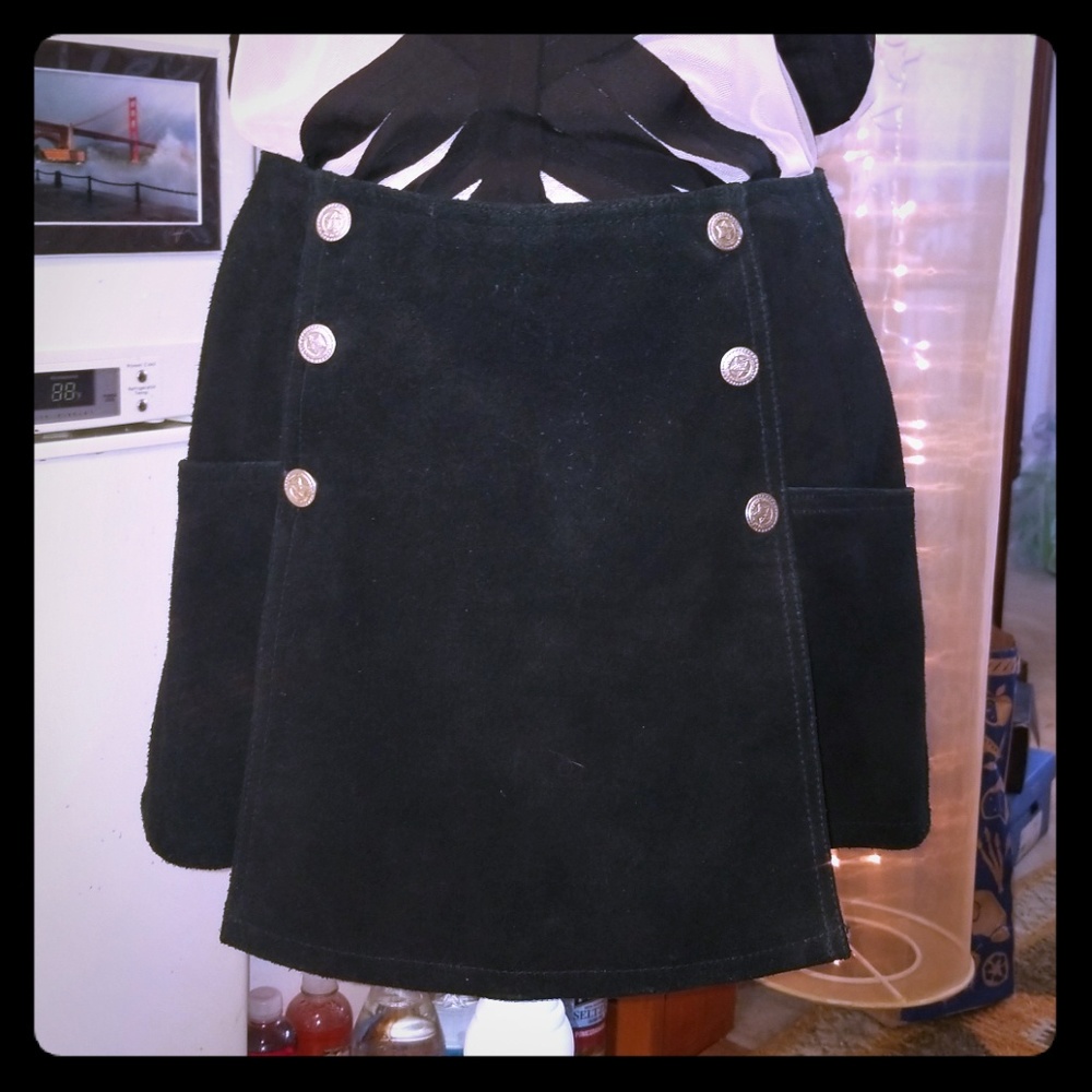 *Vintage* Suede Skort Shorts